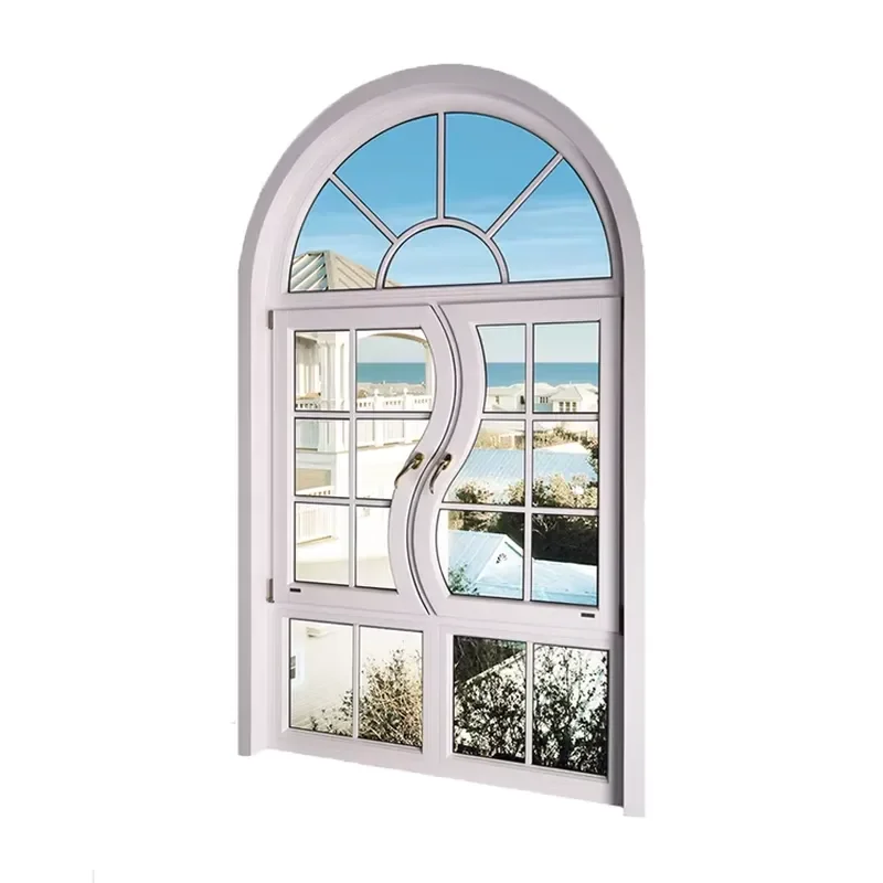 Most Popular China Factory Simple Designs with ODM Glass Loft Door Top Window Grill Design Aluminum-clad Wood