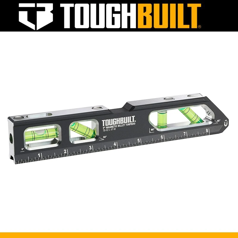 TOUGHBUILT TB-H2-L-9T-M 9-in  Magnetic Alloy  Level Aluminum Material Visibility Portability Accuracy Measuring Tools​