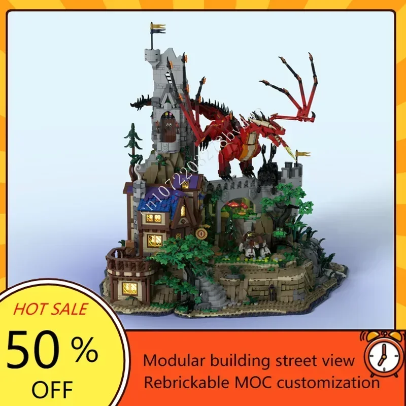 

7422PCSMOC Medieval Castle Custom Puzzle Model DUNGEONS AND DRAGONS Technical DIY Educational Assembly Set Child Holiday Gift
