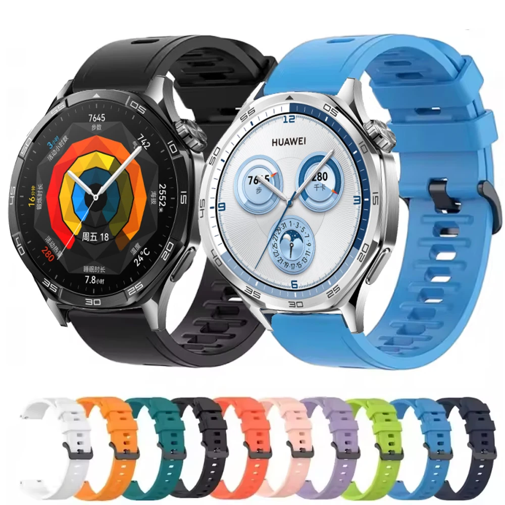 Bracelet de sport respirant en silicone, bracelet pour Amazfit GTR, Samsung Galaxy Watch 7, 6, 5, Huawei Watch GT5, 46mm, 20mm, 22mm