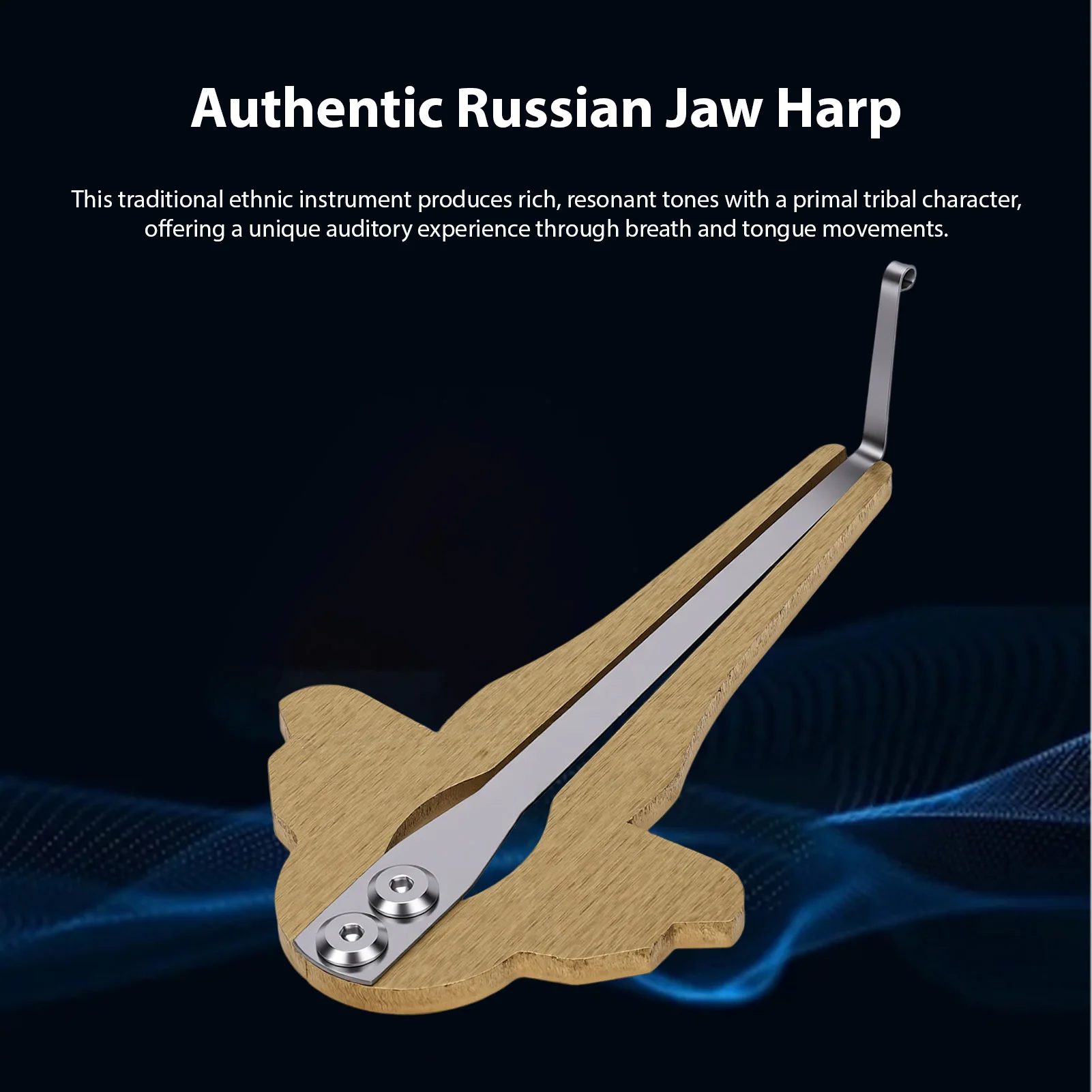 Mouth Harp Russian Jaw Harp Traditional Musical Instrument Portable Metal Mouth Harp Clear Sound for Beginner Adult Music Lovers