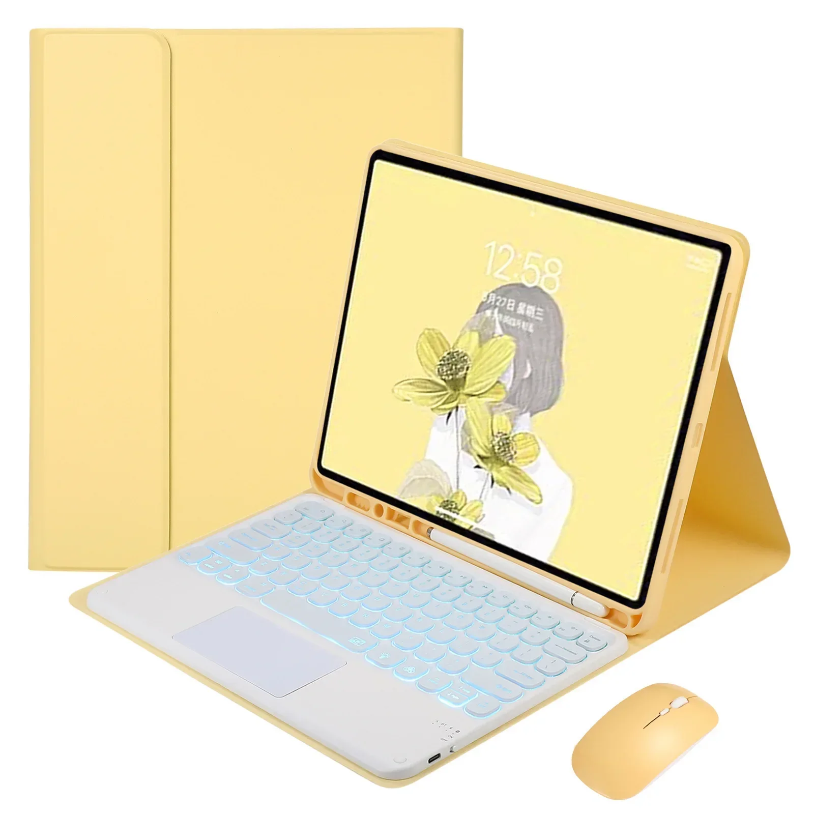 Backlit Keyboard Case For iPad Air 6th 11 inches 2024 Air 11 M3 2025 Touchpad RGB Bluetooth Wireless Keyboard Cover Shell Funda