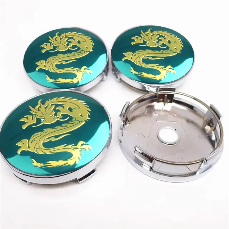 4pcs 유니버설 60mm 드래곤 엠 블 럼 자동차 휠 센터 캡 허브 커버 배지 메르세데스 벤츠 BMW Lexus Mazda Tesla Ford Chevrolet 썸네일 3