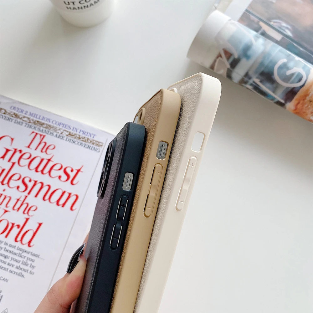 Aanpassen Gepersonaliseerde Initialen Pu Bruin Wit Case Voor Iphone 13 11 12 Pro Max X Xr 7 8 Plus Luxe cover Voor Iphone 11 Pro Max