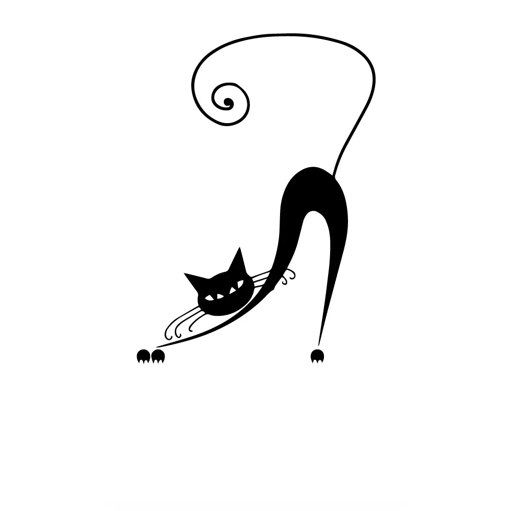 Car Stickers Funny and Cute Pet Cat Vinyl Stickers Car Bumper Rear Window Body Decoration Decals Waterproof Sunscreen