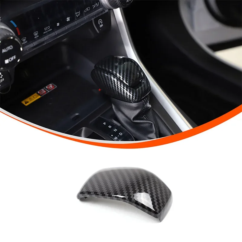 

For Toyota RAV4 2020+ Car Central Control Gear Head Decorative Cover ABS Carbon Fiber Pattern Interior Accessories