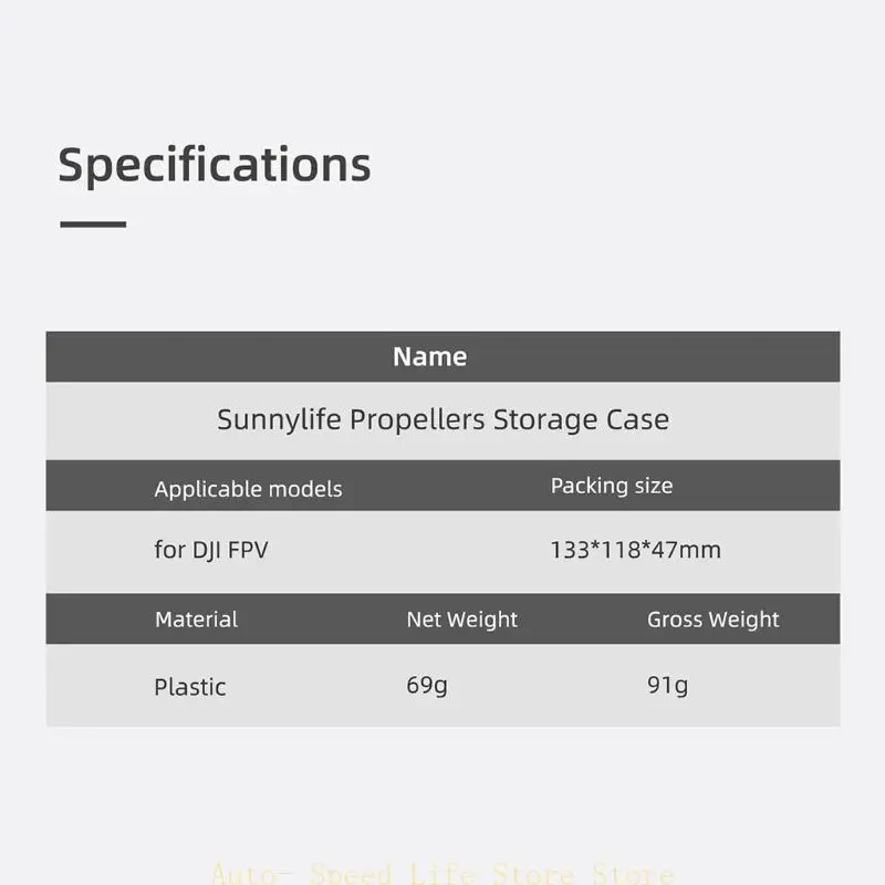 

02DA Portable Propellers Storage for Case for FPV, Shockproof Precise Molding, Mini Protective Box