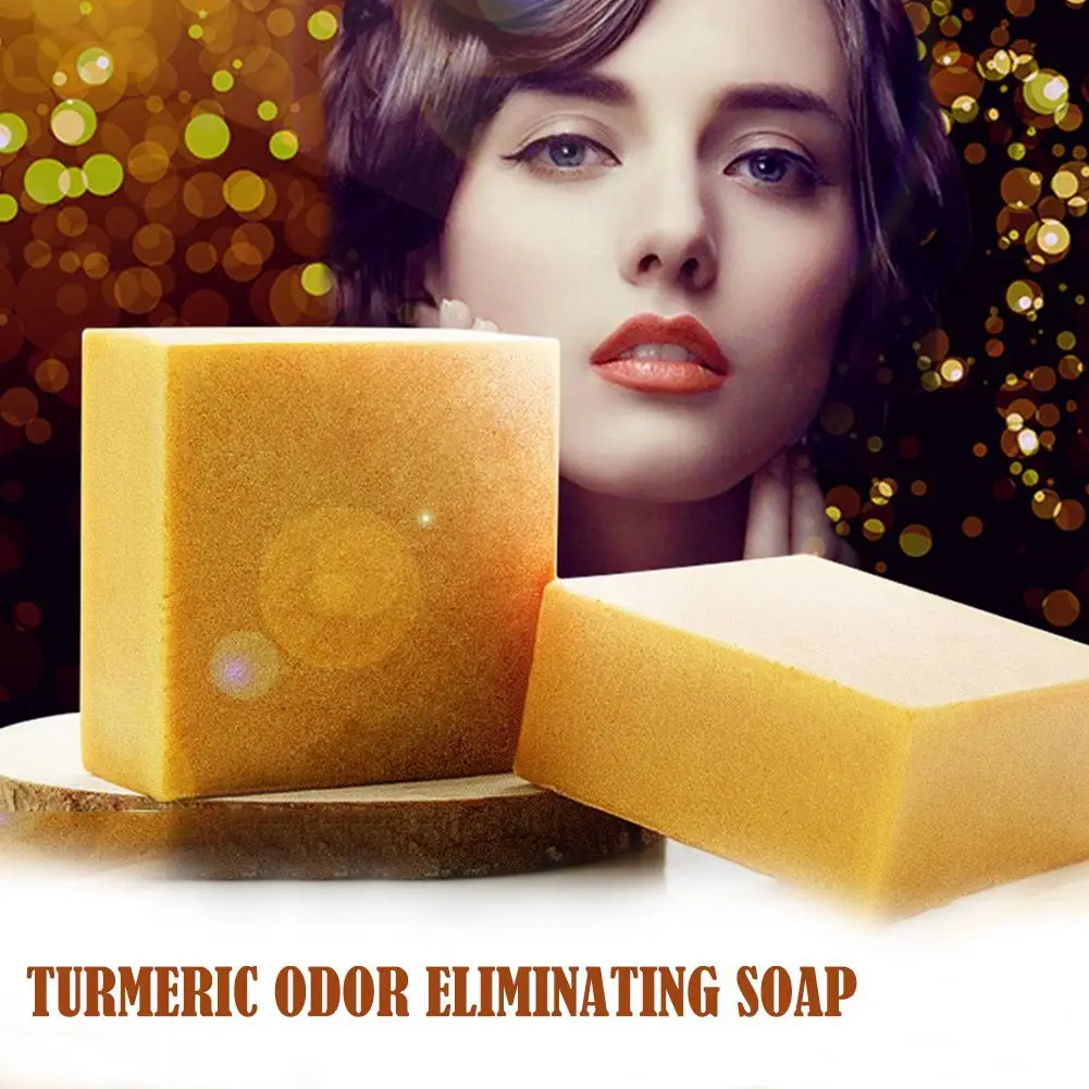 

Turmeric Soap Face Cleansing Anti Acne Skin Brighten Spot Ginger Remove Handmade Pimples Lightening Dark Essential Body Bat N0h1