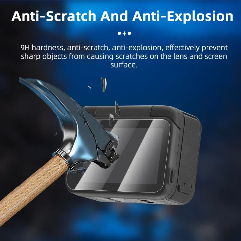 BRDRC Tempered Glass Film for Insta360 ACE PRO,Anti-Scratch Bubble Free Screen Protector Action Camera Accessories