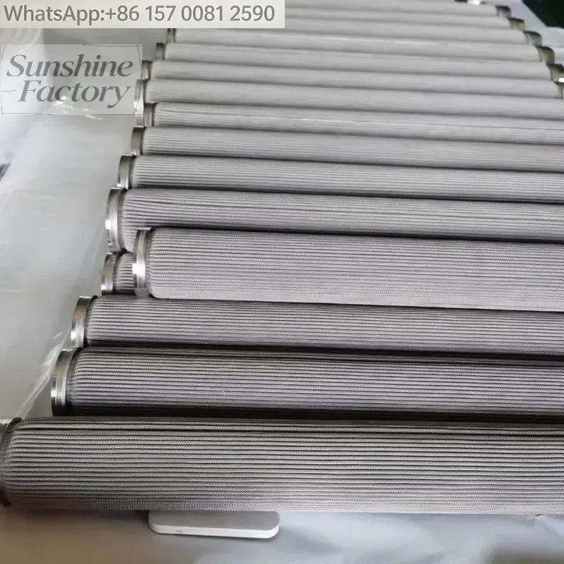Stainless Steel 304/316 Liquid Stream Filter Elements for Hydraulic Fluids Lubricants Industrial Use 1-300 Micron ISO9001