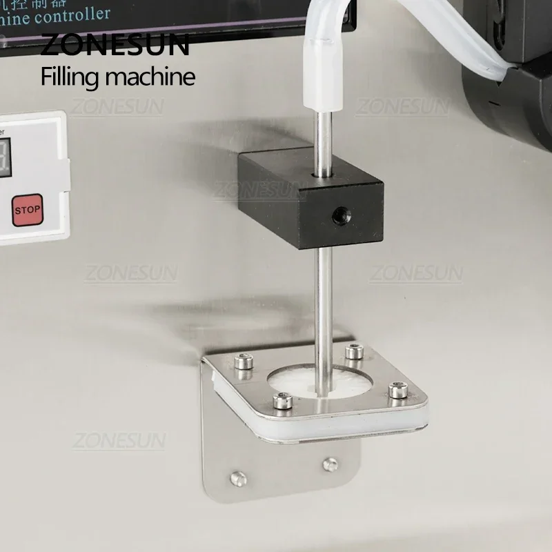 

ZONESUN Semi Automatic Filling Machine Peristaltic Pump Nail Polish Thick Liquid Honey Single Nozzle Pigment Vial Bottle Filler