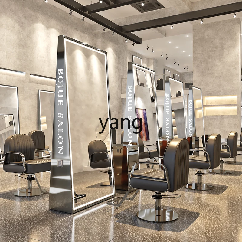 LMM صالون حلاقة مرآة طاولة من الأرض إلى السقف مرآة صالون حلاقة من الفولاذ المقاوم للصدأ خاصة