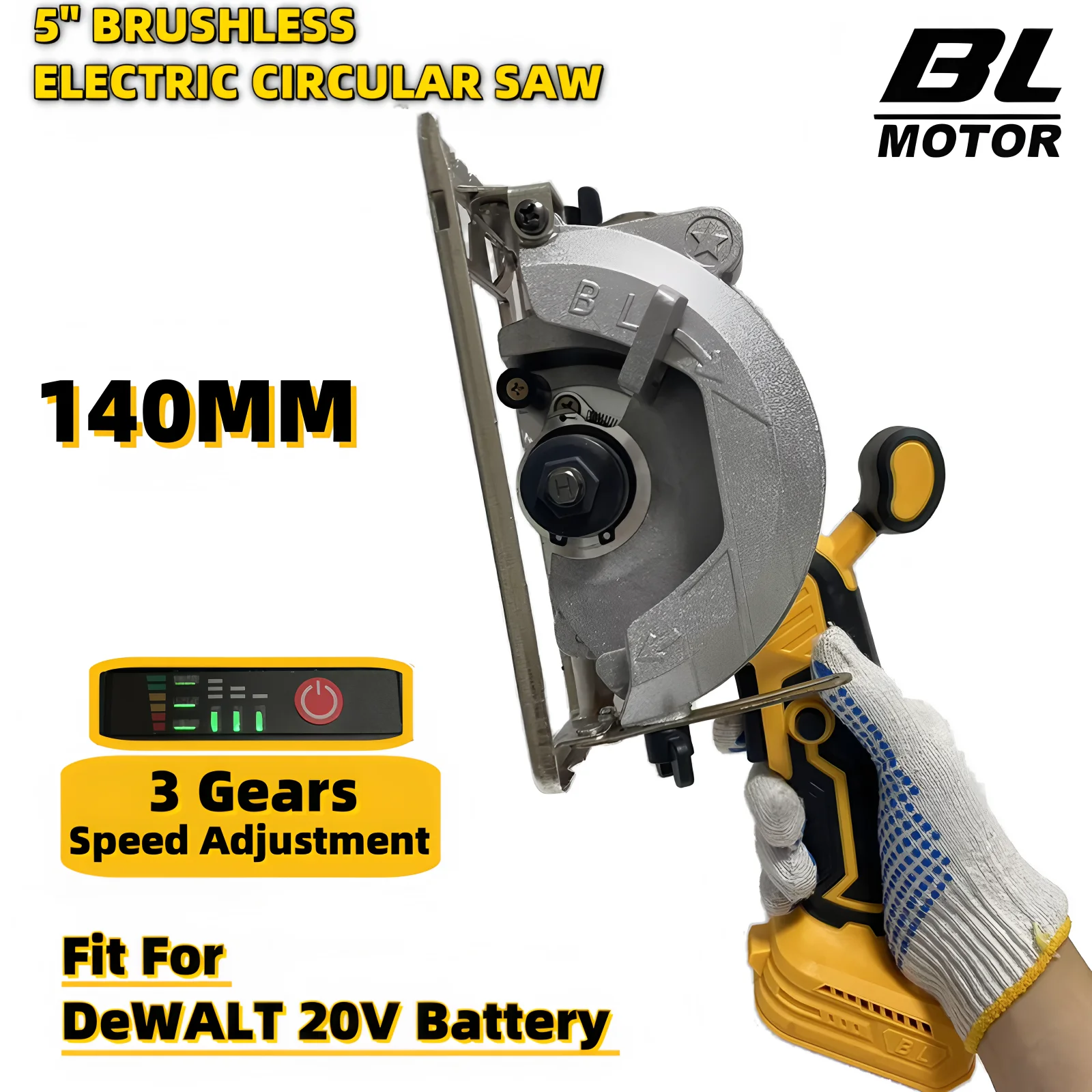 

Подходит для Dewalt, аккумулятор 20 В, 140 мм, бесщеточная электрическая циркулярная пила, внешний ротор, аккумуляторная мощная резка, деревообрабатывающие электроинструменты