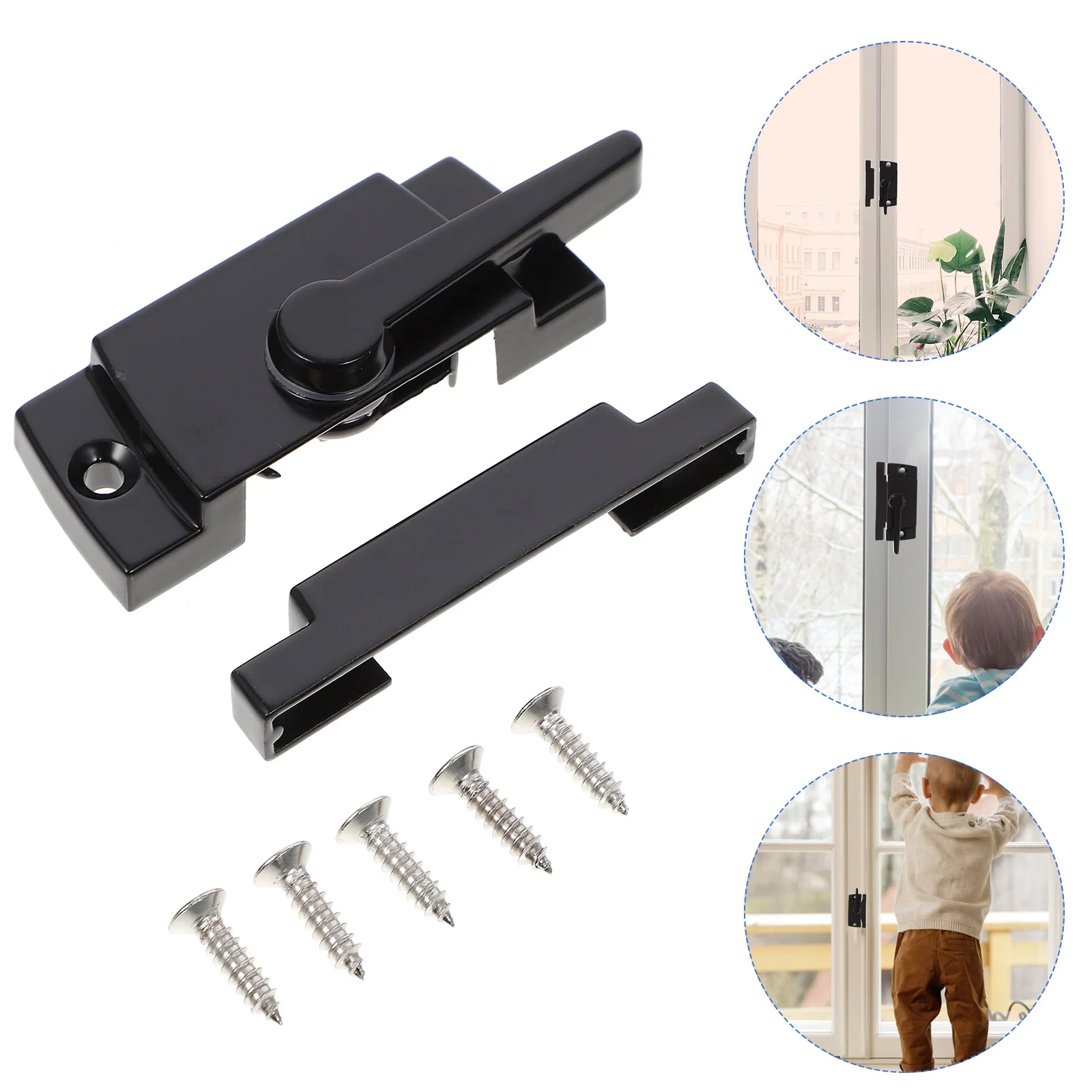 

2Sets Sliding Window Sash Locks Zinc Alloy Cam Sash Stubborn Anti-Theft Security Lock Child Safety Home Use Anti-Theft Locks