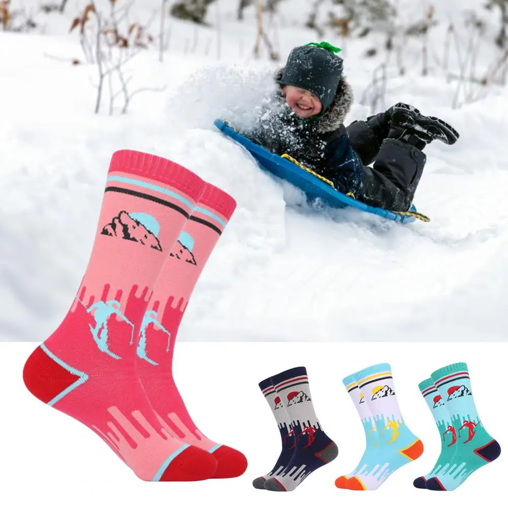 Thermal Socks 1 Pair Delicate Sweat-absorbing Lightweight  Warm Long Knee High Snow for Winter