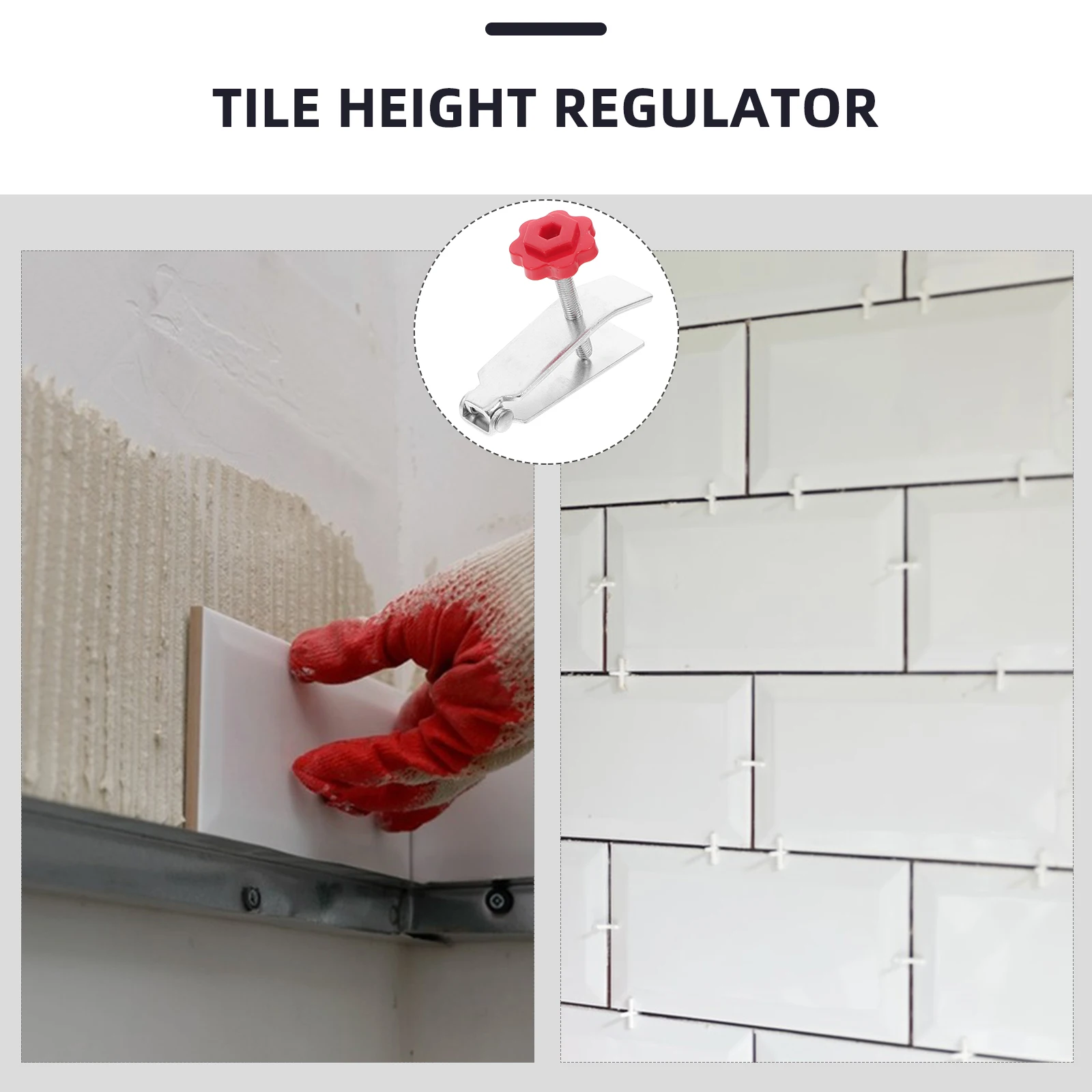 

2pcs Leveling System Wall Lifter Ceramic Brick Regulator Height Adjustment Tool Tile Locator Adjustable Wedges Tile for Indoor