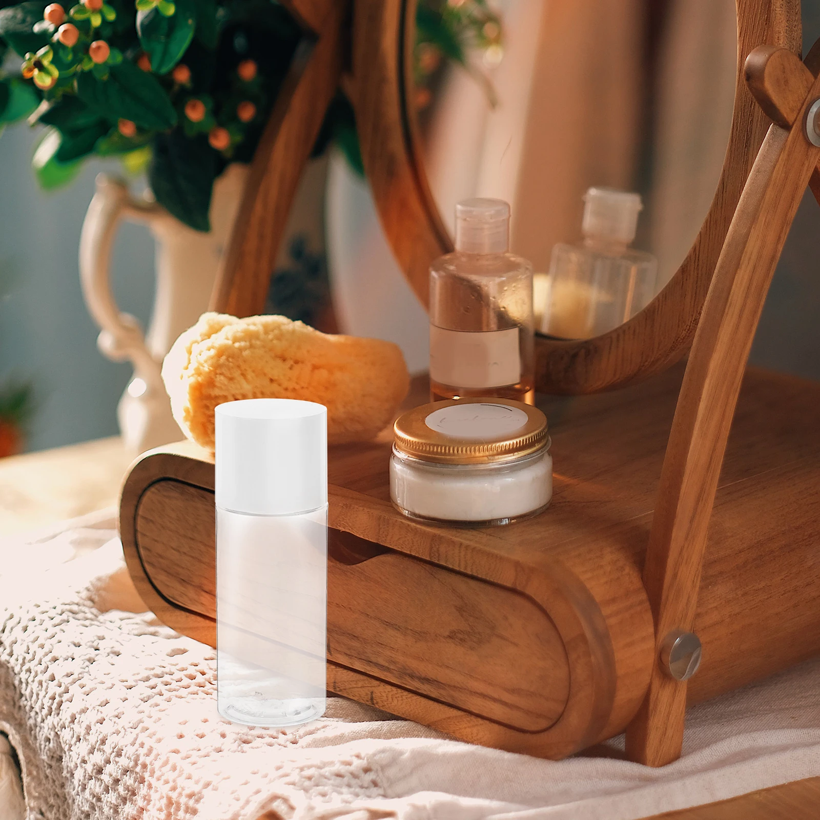 

4 Pcs Toner Bottle Reusable Small Travel Liquid Containers Lotion Bottles for Toiletries Milk