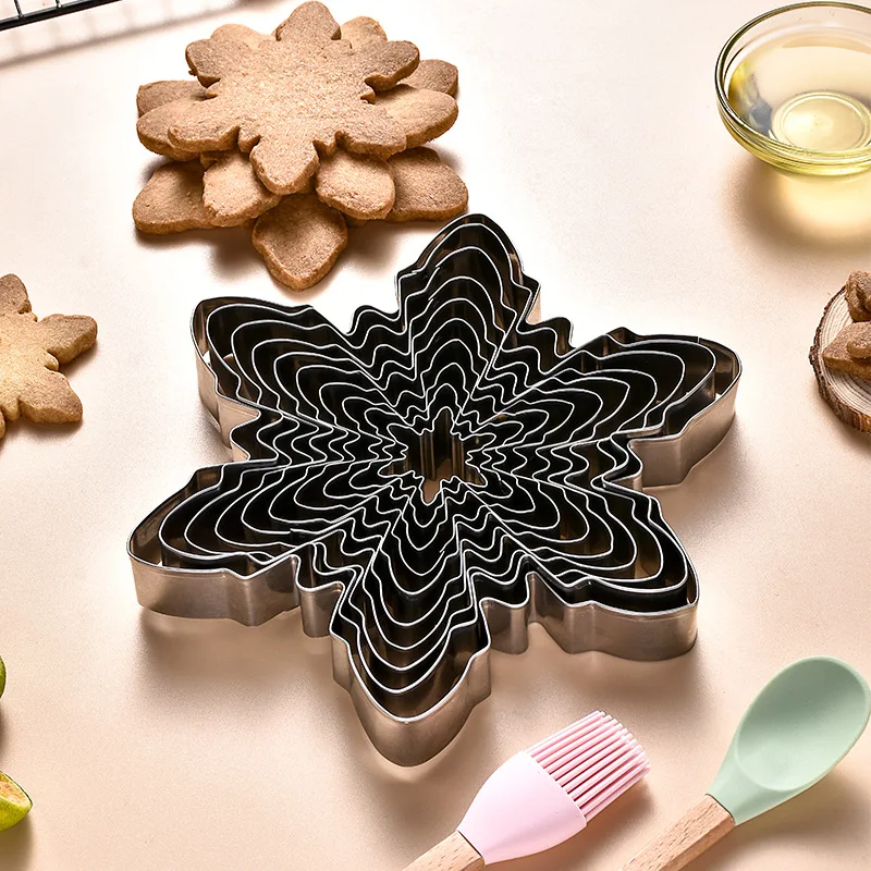 

New Christmas Snowflake Cookie Mold Diy Cake Mold Multi Purpose Biscuit Cookie Cutter Baking Tools Cake Decor Kitchen Gadgets