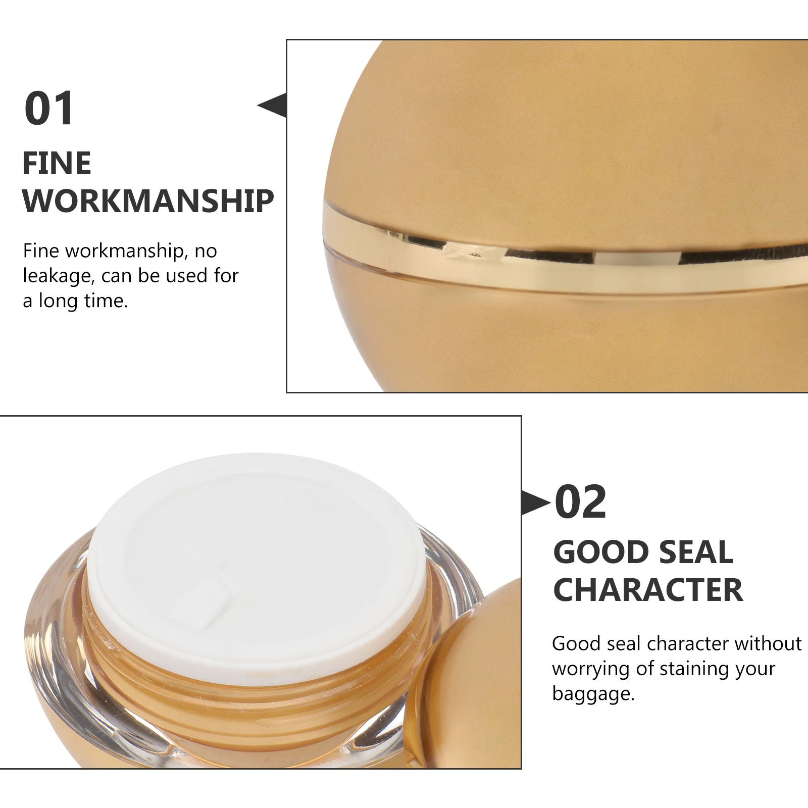 

1pc Spherical Mini Travel Storage Box For Creams Cosmetics Samples Leakproof Plastic Container Durable Empty Bottle Holder