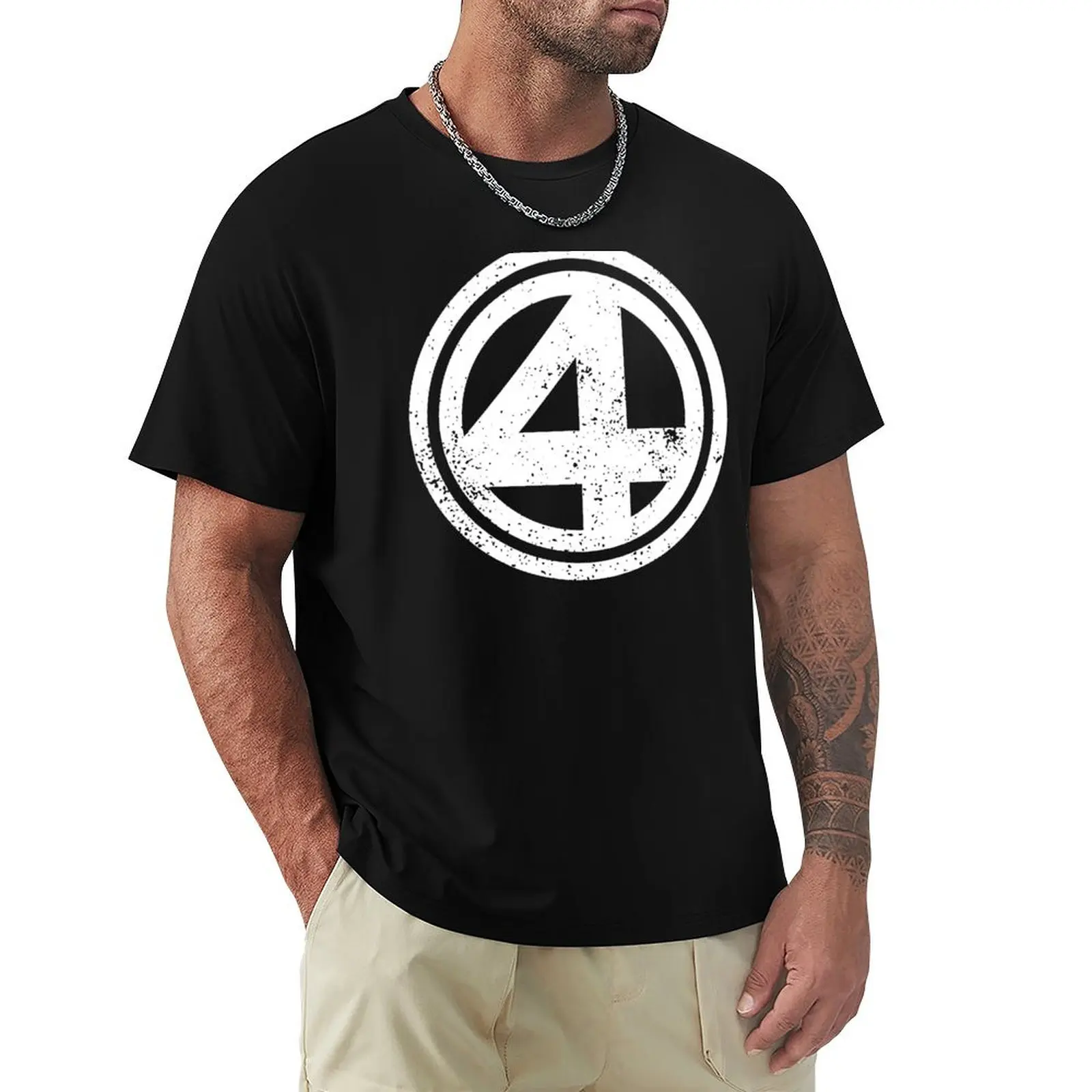 DIE FANTASTISCHEN VIER BAND T-Shirt Trendy Pattern T-Shirt for Men
