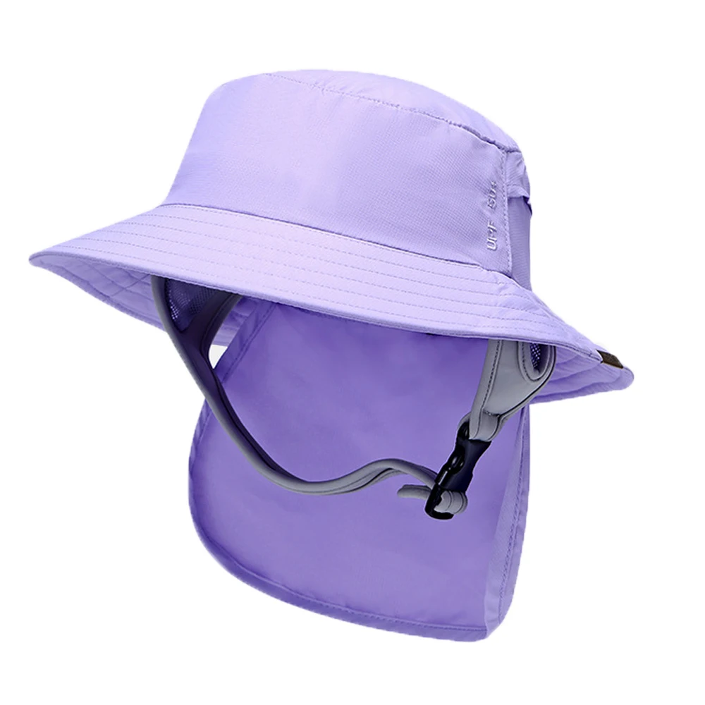 

Summer Men Women surf Bucket UPF50+ Hat Breathable Shade Waterproof Surfing Seaside Wide-brimmed Hat Quick-drying Sunscreen Cap