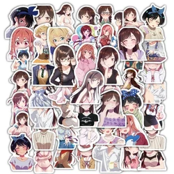 10/30/60/120pcs Mizuhara Chizuru Rent a Girlfriend Stickers Girls Asami Nanami Anime Sticker Notebook Phone Kawaii Ruka Decals