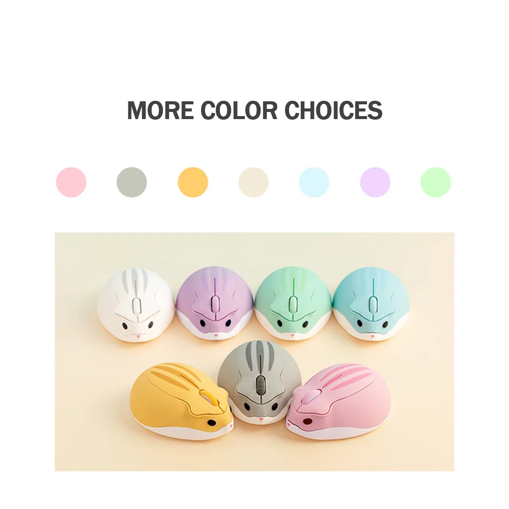 Souris de hamster de dessin animé 3D sans fil, souris Bluetooth muette portable mignonne, USB 1600G, 2.4 ug I, ordinateur portable, cadeau pour