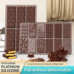Chocolate Bar Mold Deep Silicone dubai Chocolate Mold Break Apart Non-stick Thick Chocolate Bar Molds for Knafeh Pistachio