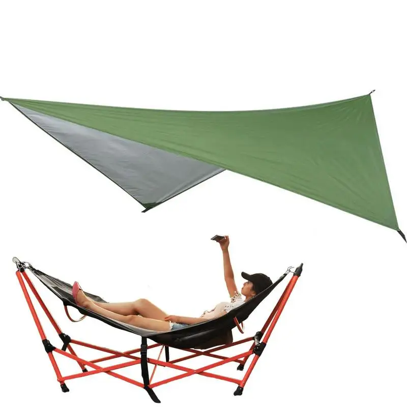 Lightweight Portable Camping Hammock And Tent Awning Rain Fly Tarp Waterproof Mosquito Net Hammock Canopy 210T Nylon Hammocks