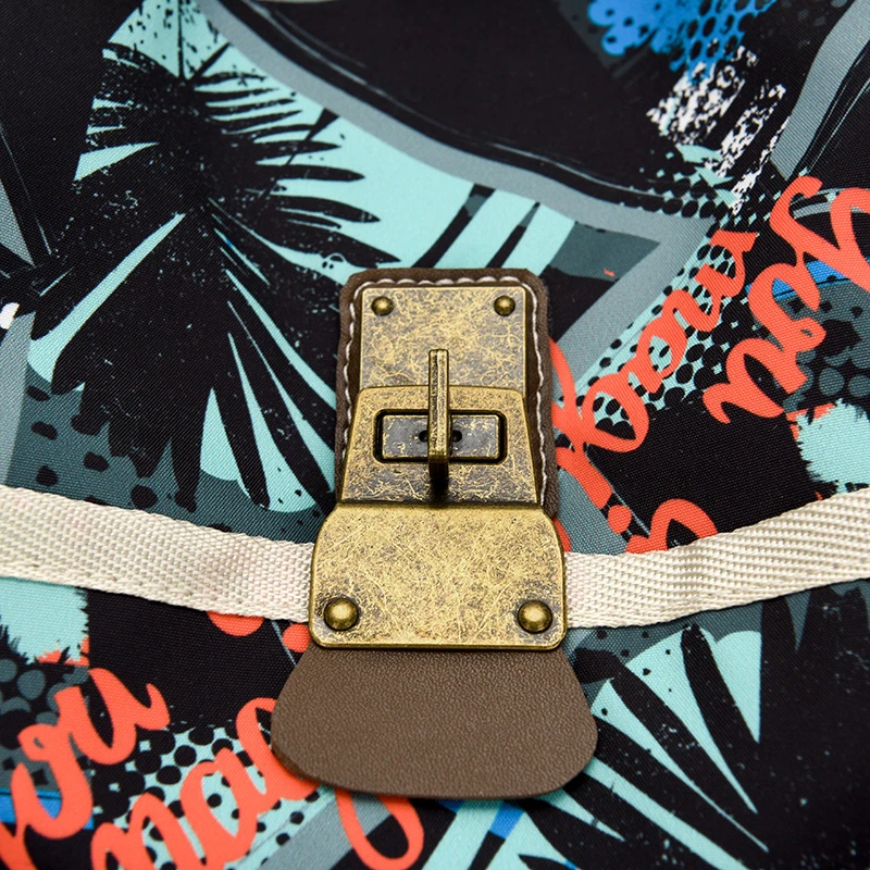 Moda feminina mochila vintage pinha impressão náilon daypack viagem caminhadas saco casual marrom mochila escolar para meninas presente