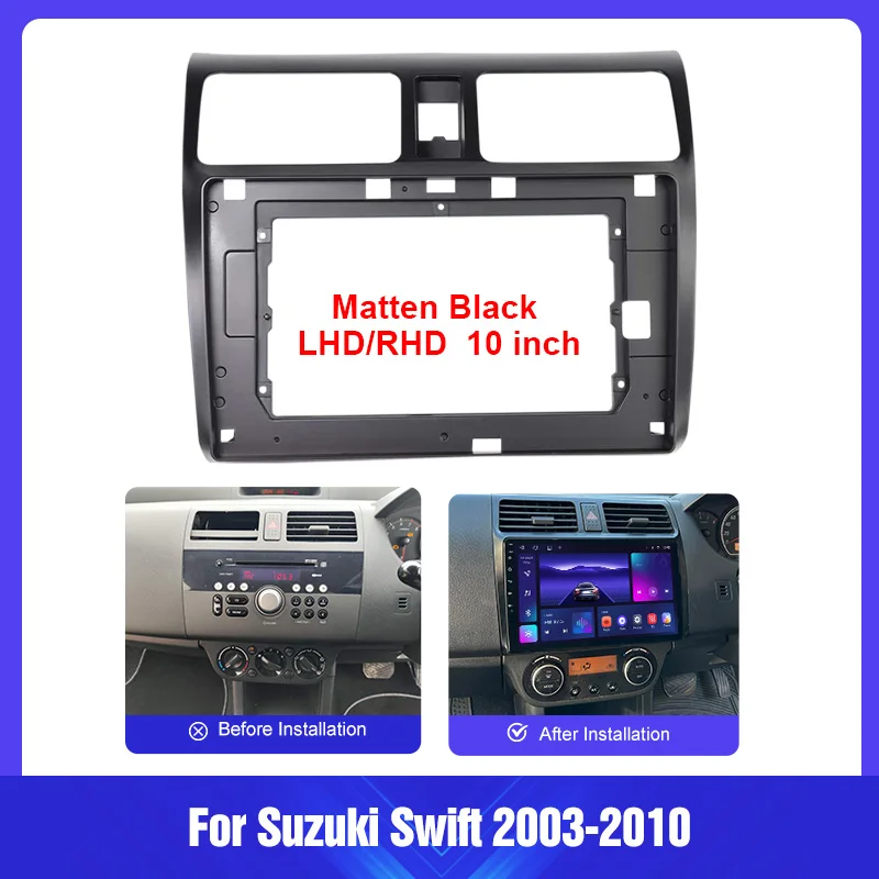 MAMSM 9&10 Inch 2 Din Radio Frame For Suzuki Swift 2003-2022 Car Player DVD Audio Panel Mount Installation Fascia Frame