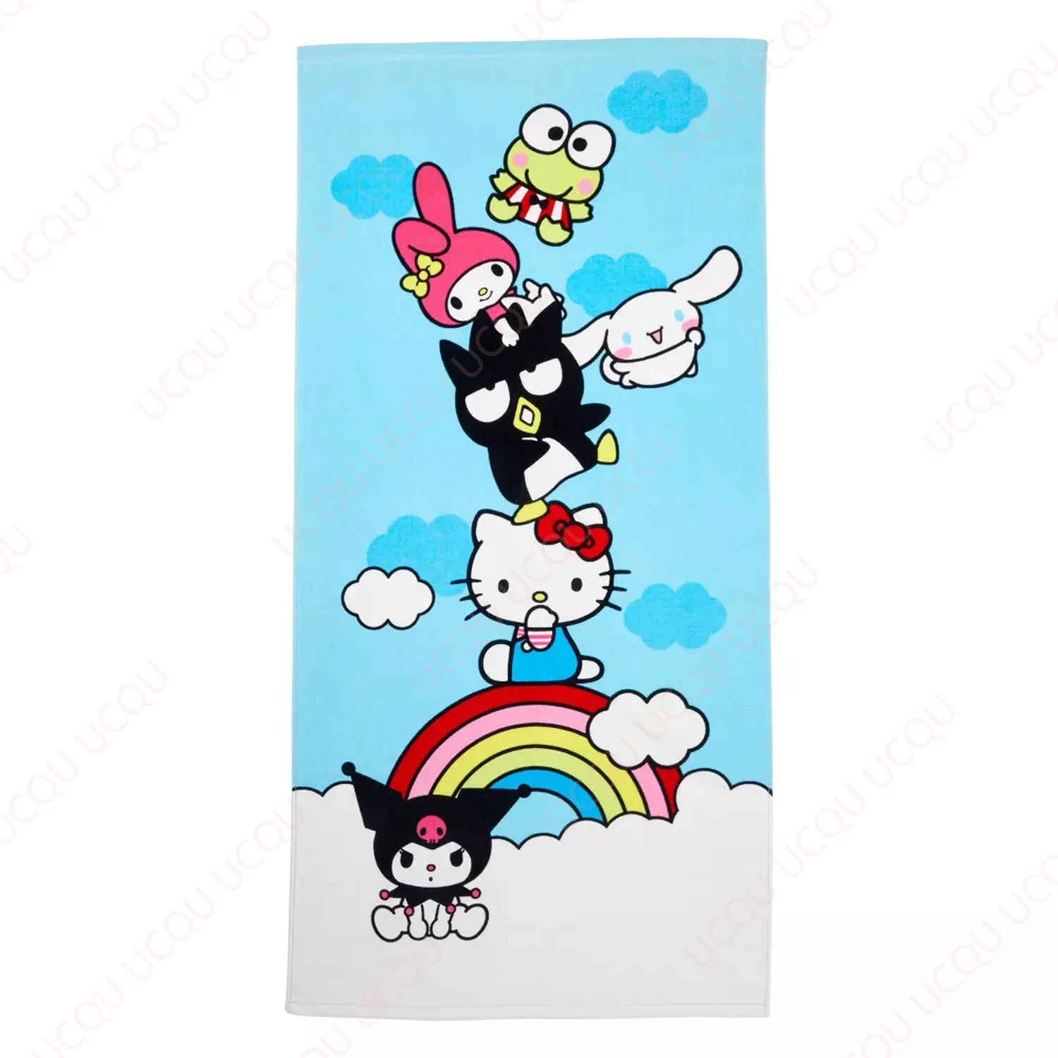 

Пляжное полотенце Hello Kitty and Friends, банное пляжное полотенце, быстросохнущее, мягкое, пескозащитное полотенце для бассейна, подарок для путешествий, тренажерного зала, душа, кемпинга