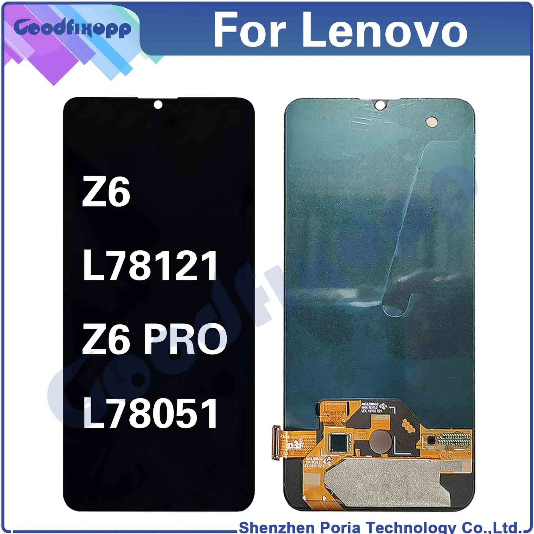 

100% Test For Lenovo Z6 Pro L78051 L78121 Z6Pro LCD Display Touch Screen Digitizer Assembly Repair Parts Replacement