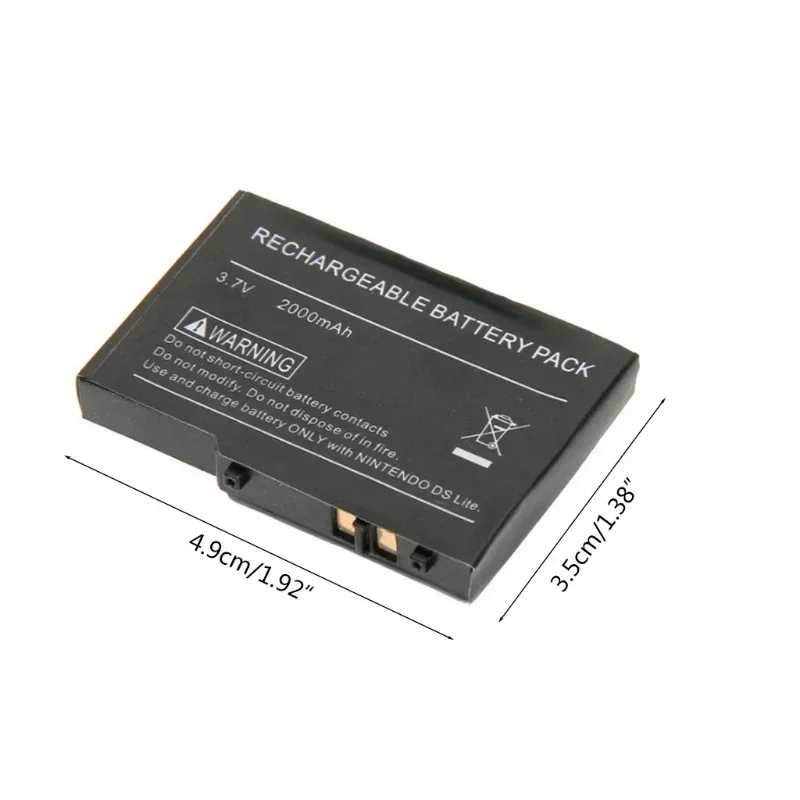 Nova bateria de íon de lítio OSTENT NDS recarregável 3.7V 2000mAh + kit de ferramentas para Nintendo DSL NDS Lite