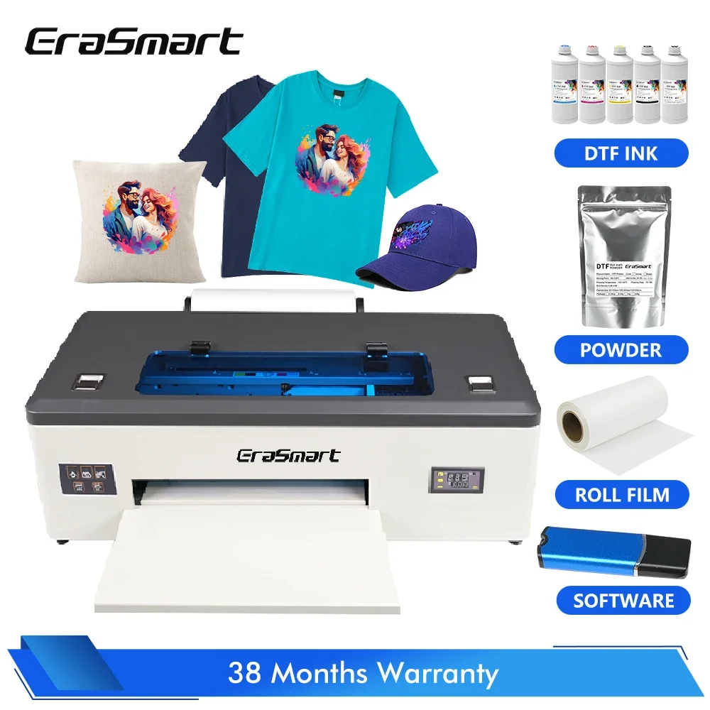 6 Colors 1390 head T-Shirt Printing Machine 30cm A3 DTF Printer Hoodie Jersey Printing Machine