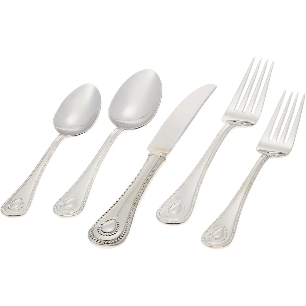 طقم أطباق French Perle مكون من 65 قطعة من Lenox، 11.30 رطل