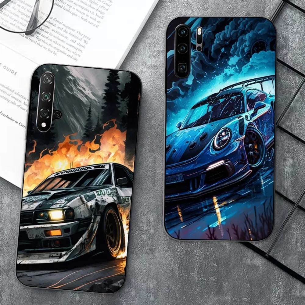 Super Cool Sports Car Phone Case For Huawei P 8 9 10 20 30 40 50 Pro Lite Psmart Honor 10 lite 70 Mate 20lite