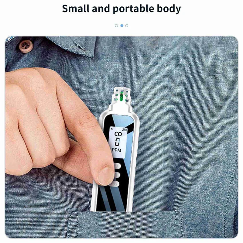【ADD TO CART 】2X Portable Carbon Monoxide Detectors For Travel, LCD Display Handheld CO Detector With 2 AAA Batteries Powered, (