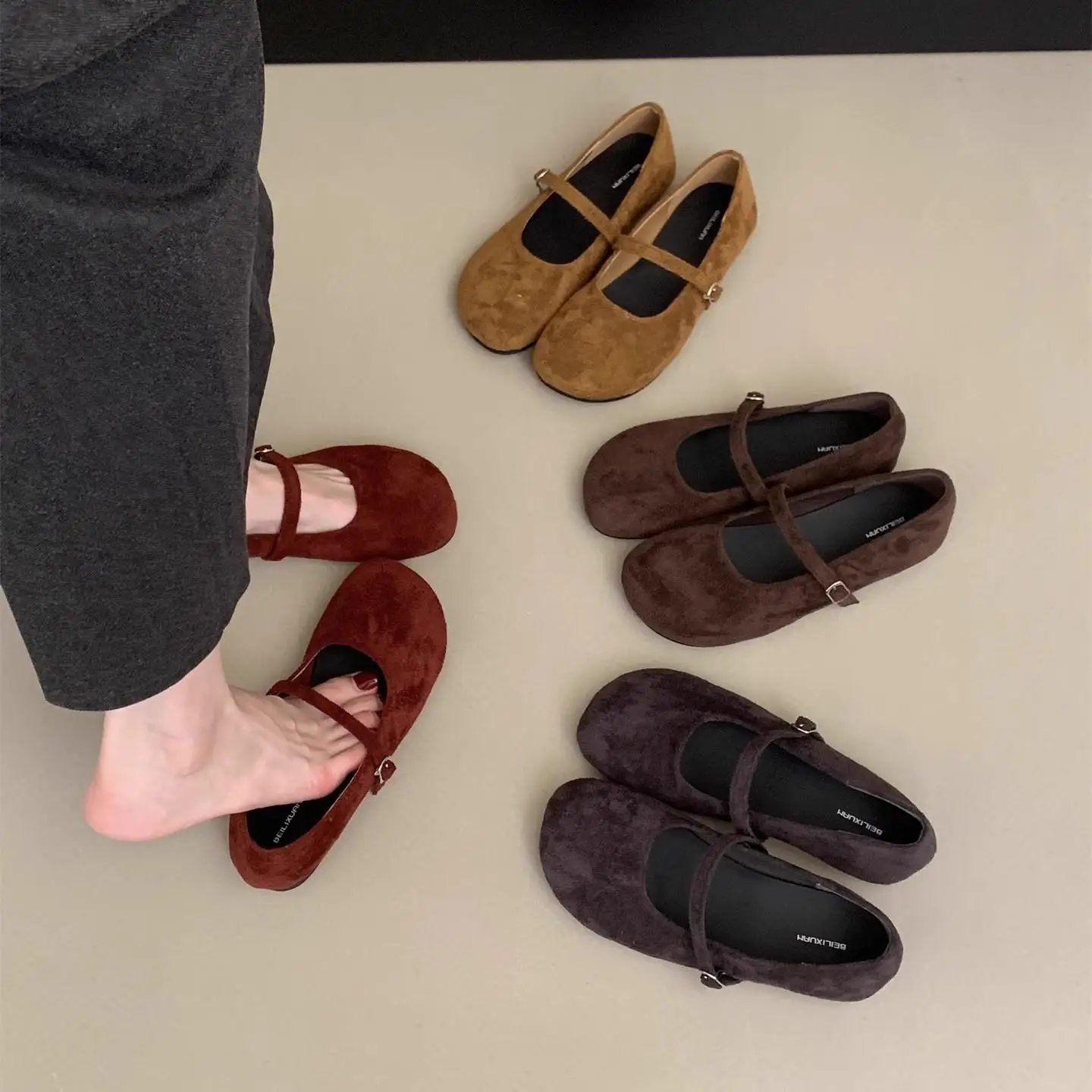 retro-velvet-mary-jane-flat-bot-ballet-oes-women's-autumn-winter-new-sle-slip-on-faionable-casual-flats