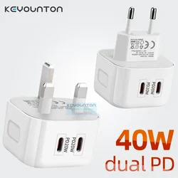 40W Fast Quick Charging 20W USB C PD Wall Charger Eu US UK Plug For IPhone 12 13 14 15 Plus Pro Max Samsung Xiaomi LG Huawei