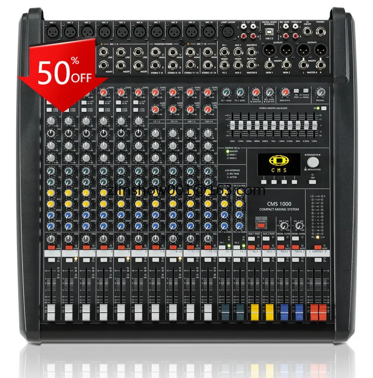 

CMS1000-3 CMS1000 Sound Audio Mixer with DSP effectors 10 channel compact mixing