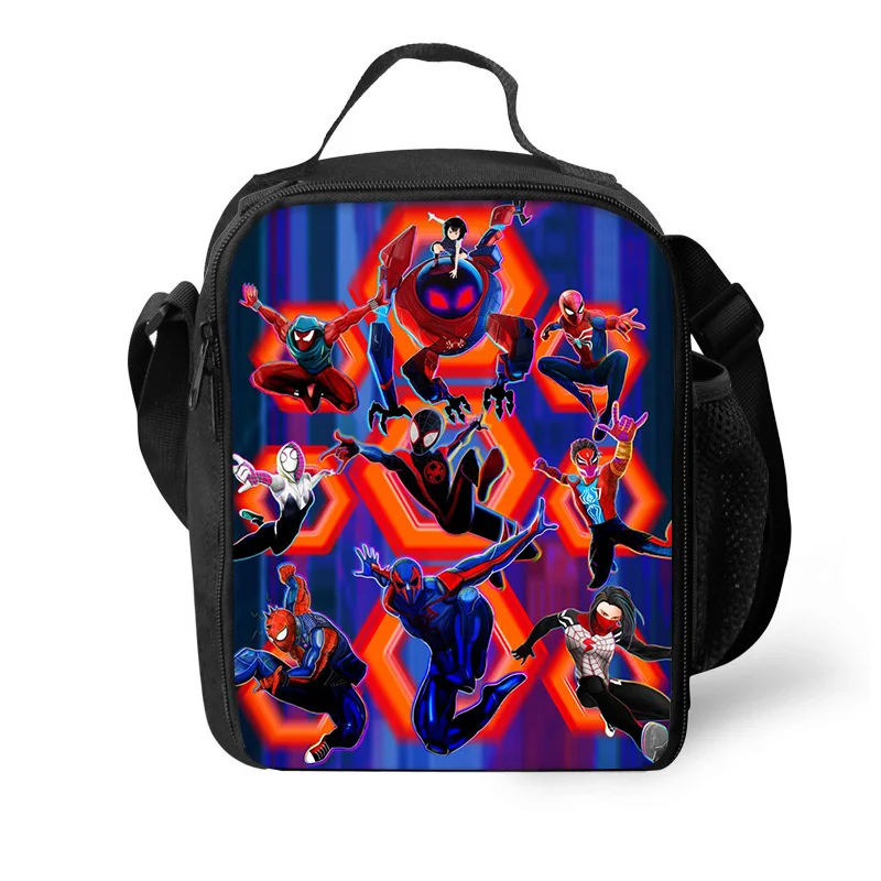 حقيبة سبايدر مان الحرارية معزولة حقيبة الغداء حاوية الغداء مانعة للتسرب حمل صندوق الغداء حقيبة تخزين المواد الغذائية لصبي فتاة أفضل هدية