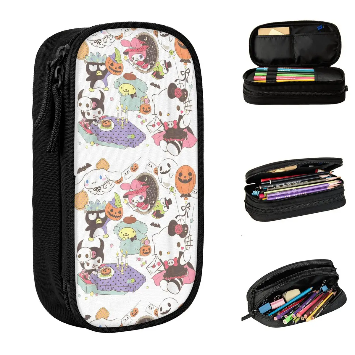 Sanrio Characters Costume Party Halloween Pencil Cases Pencil Box Pen Holder Student Bag Students School Zipper Stationery