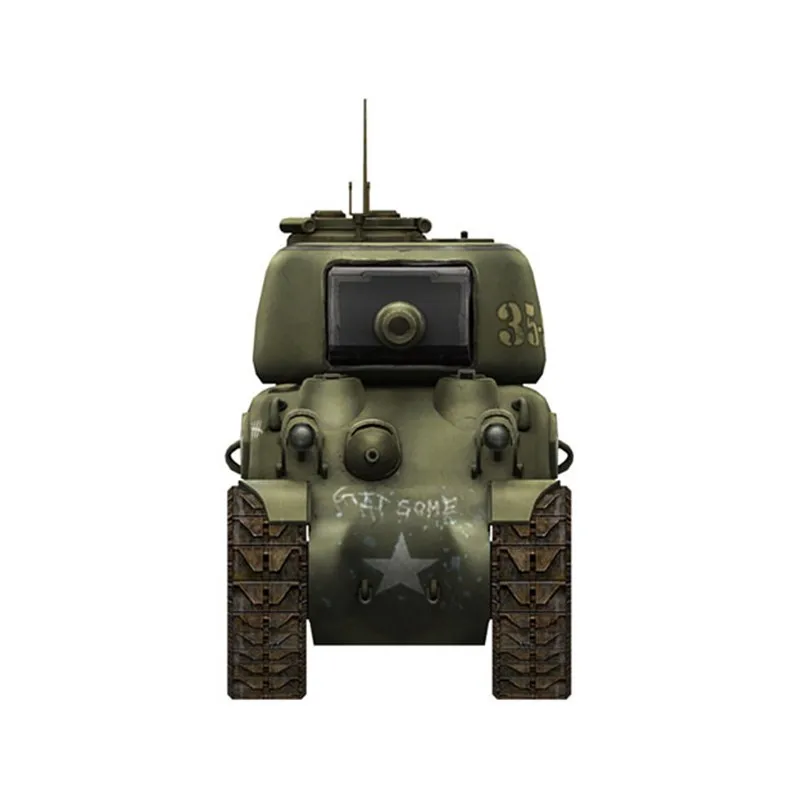 MENG Assemble Figure American Medium Tank M4A1 Sherman WWT-002 Assembly Model Room Ornament Custom Collectible Toy Birthday Gift