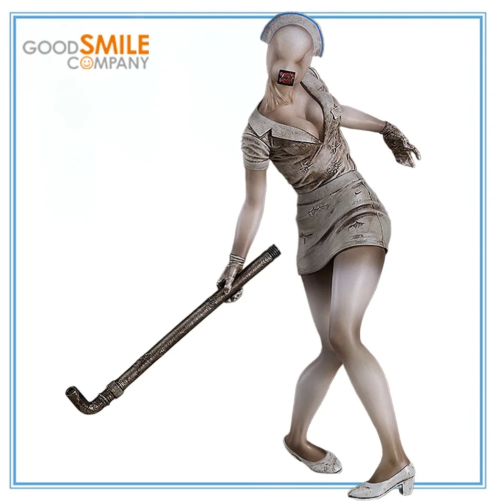 

100% оригинал в наличии Good Smile Company Pop Up Parade Silent Hill 2, коллекция аниме-фигурок медсестры с пузырьковой головой, серия