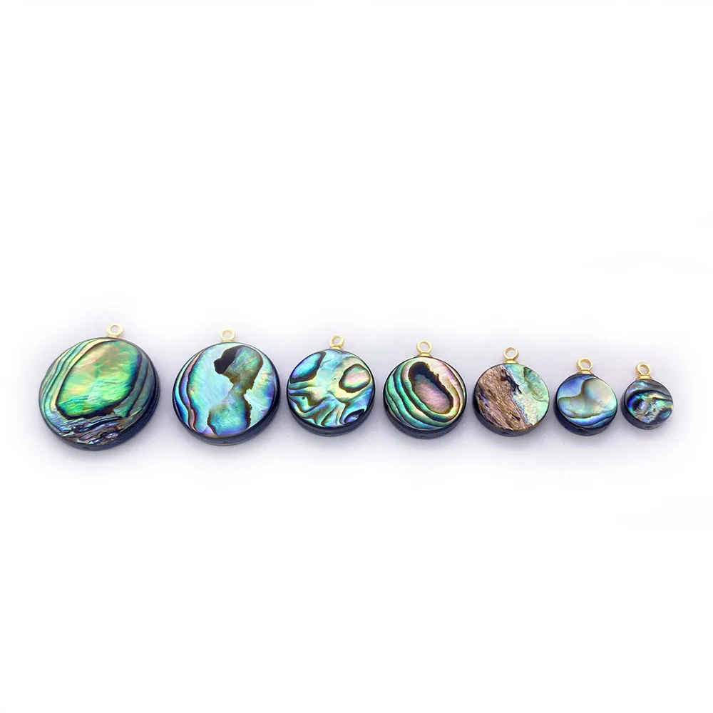 Natural Mother of Pearl Seawater Abalone Shell Charms Pendants for Jewelry Making DIY Necklaces Bracelet Earrings Accessories
