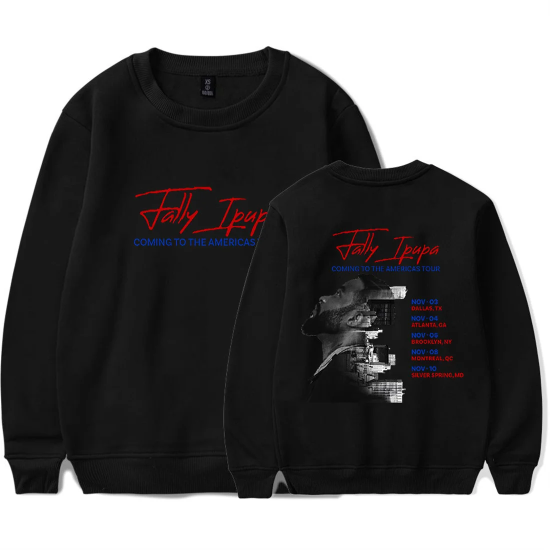 فالي إيبوبا قادم إلى جولة الأمريكتين البلوز عادية كم طويل خمر 90s ملابس الهيب هوب Crewneck Harajuku البلوفرات