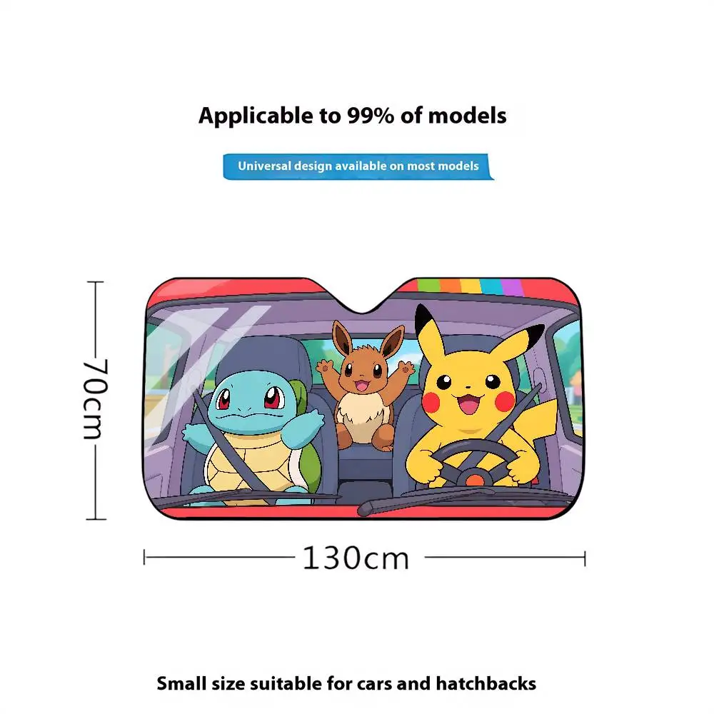 Cute Anime P-Pokémons Stylish And Trendy Windshield Sunshade, Car Windshield Cover, Car Sunshade Curtain, Car Sun Protection