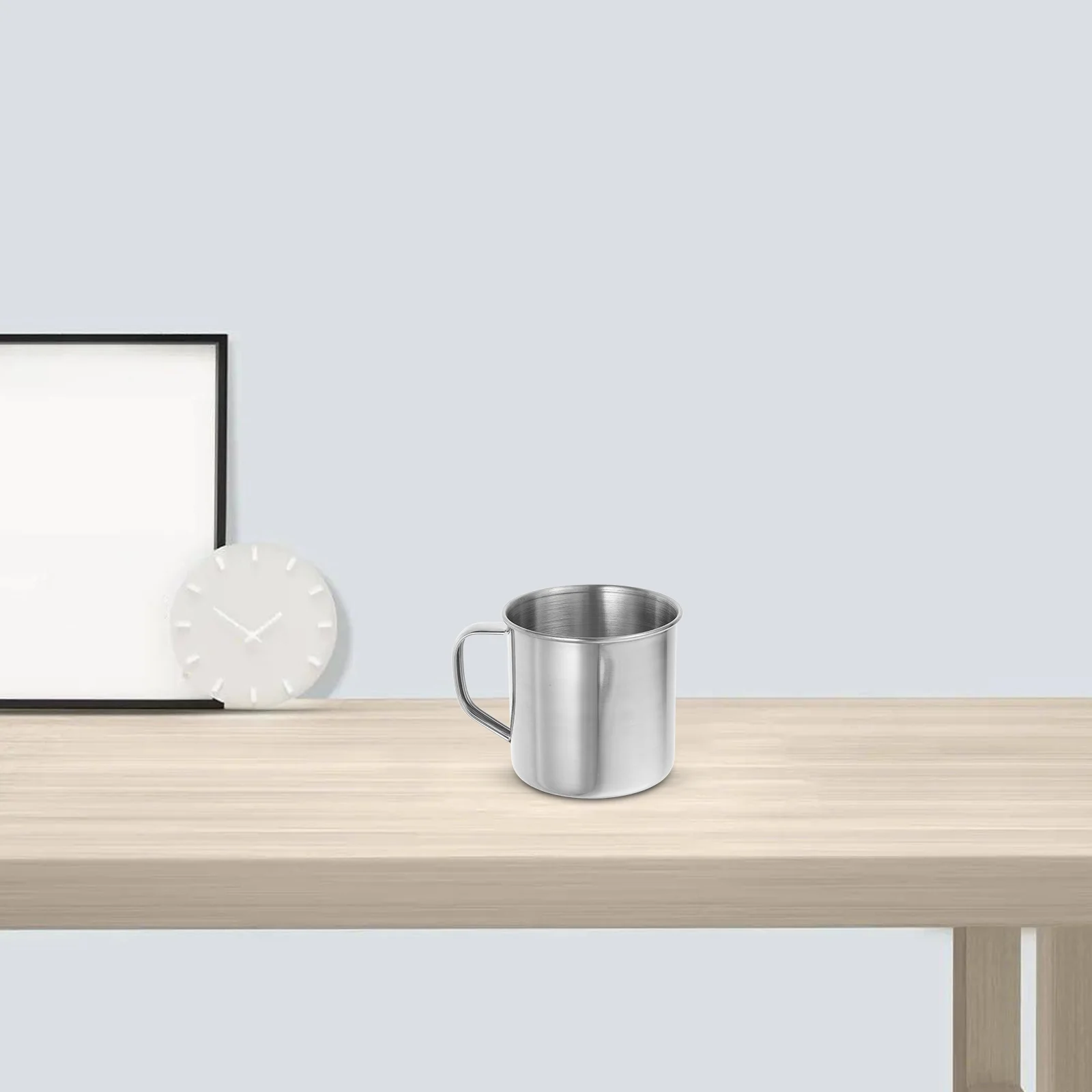 

4pcs Stainless Steel Water Cups Unbreakable With Handle Camping Mugs For Hiking Travel Portable Coffee Mug Set Metal