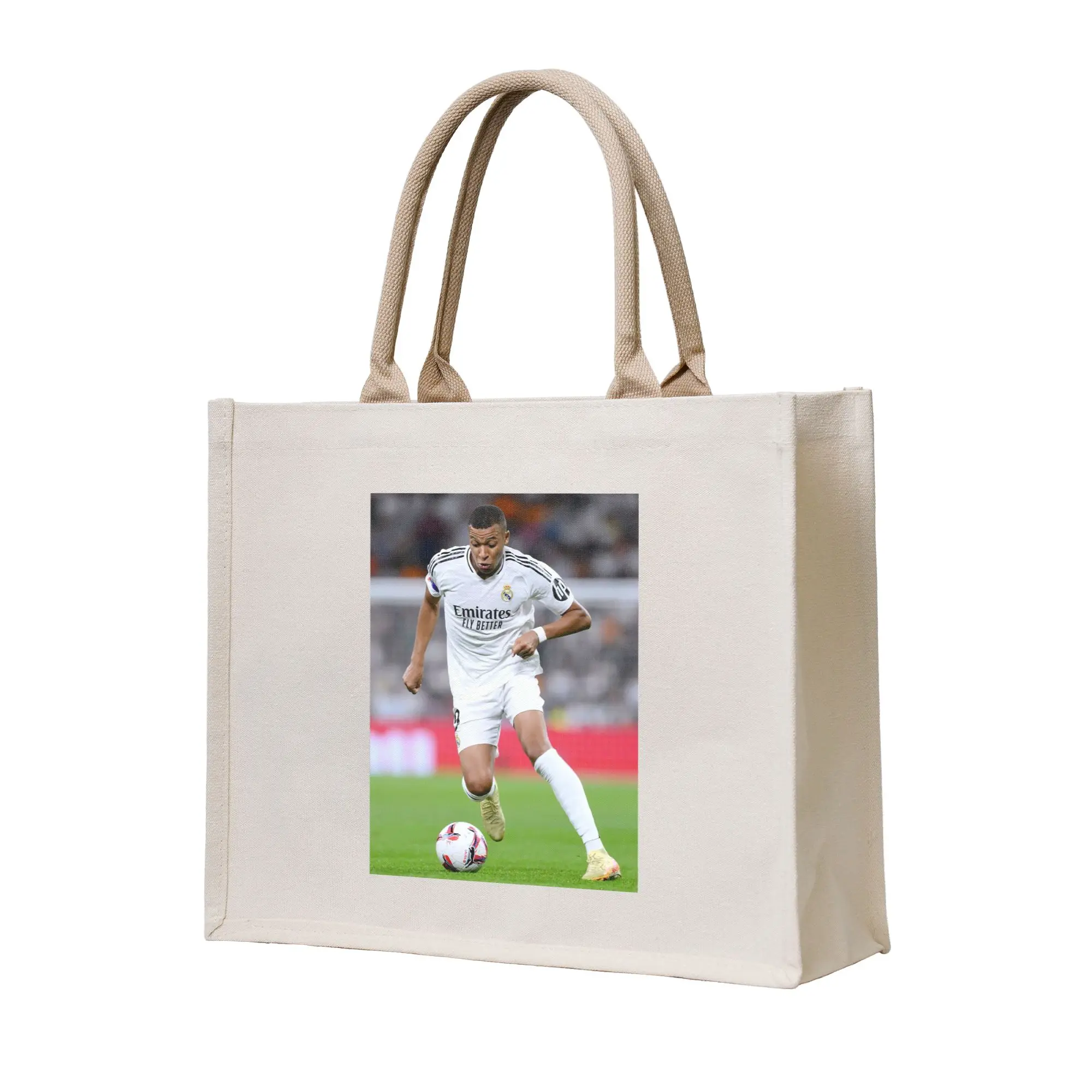 

Сумки для покупок Football KM Mbappe Soccer, холщовая сумка-тоут, многоразовая, для женщин, сумка через плечо, дорожная сумка